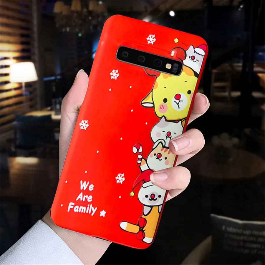 Рождество чехол подарок для samsung Galaxy A50 чехол S8 S9 S10 S10E Note 8, 9, 10, плюс 5G A10 A20 A30 A40 A60 A70 A80 A90 Мягкая обложка