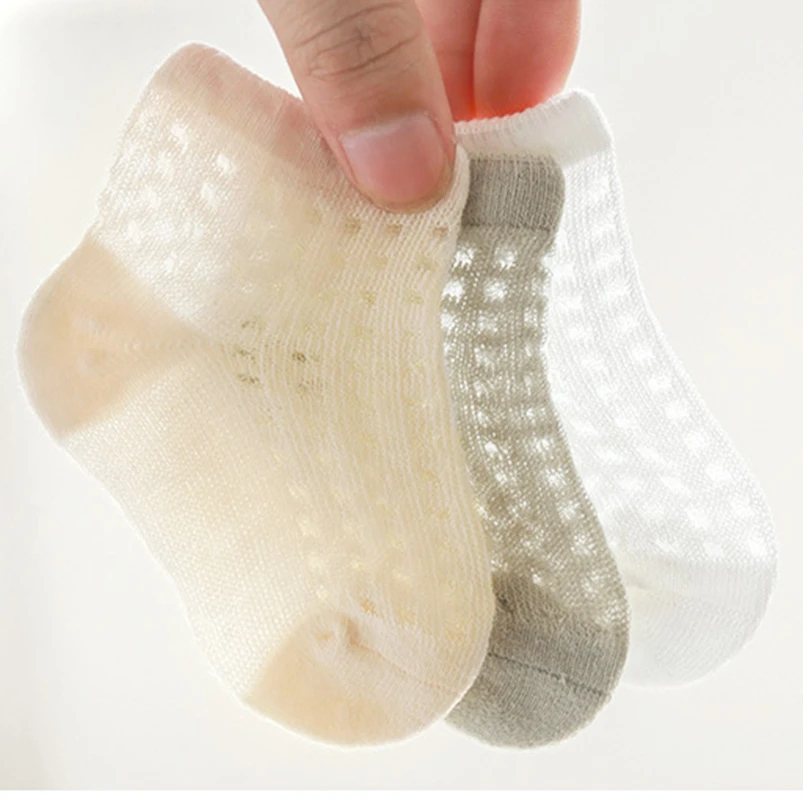 Calcetines de malla ultrafina para bebé, medias tobilleras de moda para y niña, Color sólido, par/lote|Medias| AliExpress