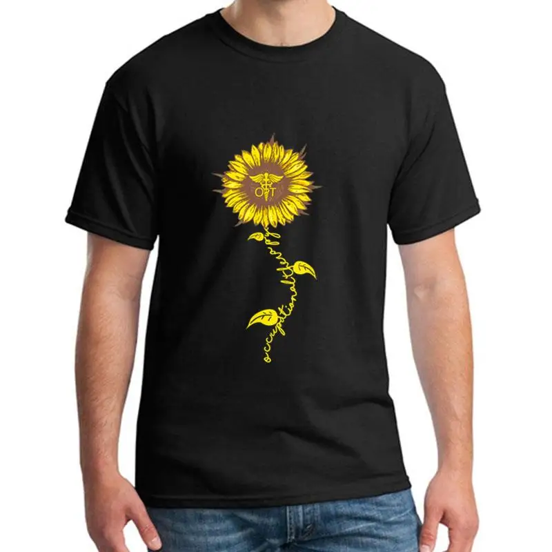 

Graphic Occupational Therapy Sunflower Nurse Sunflower t shirt 3xl 4xl 11xl awesome O-Neck Unique mens t-shirts