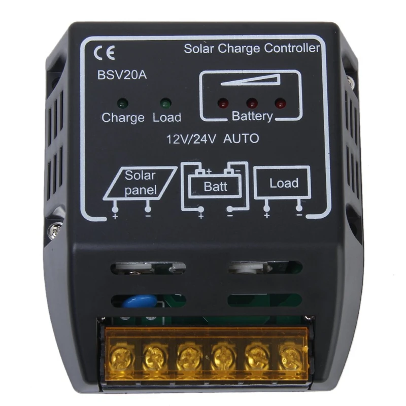 

HLZS-12V/24V 20A Solar Panel Charger Controller Regulator