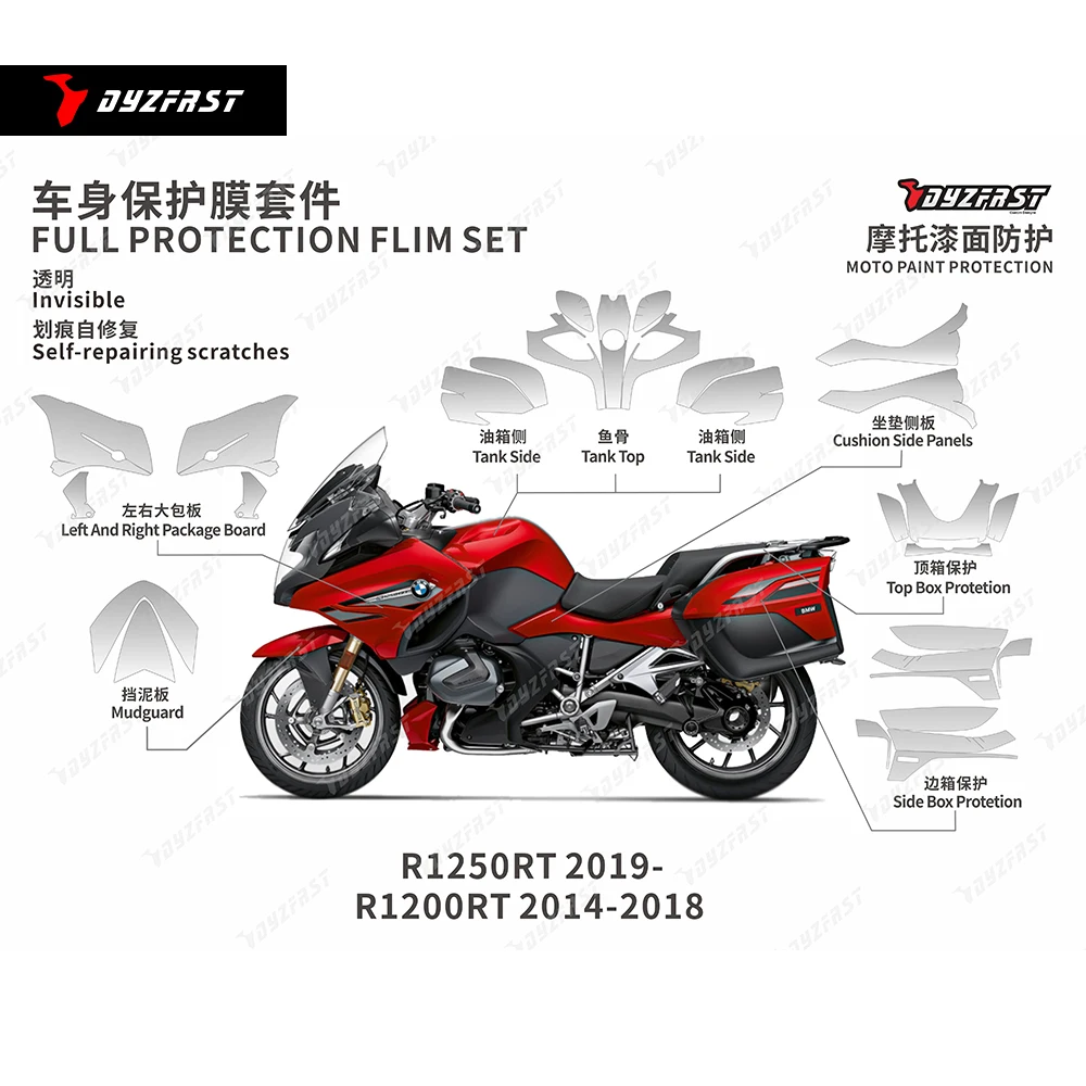 Аксессуары для мотоциклов R1200RT R1250RT Scrat наклейки чехол топливного бака защитная пленка набор невидимых