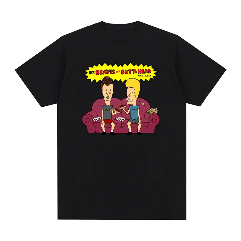 

Мужская хлопковая футболка Beavis с забавным принтом, новинка