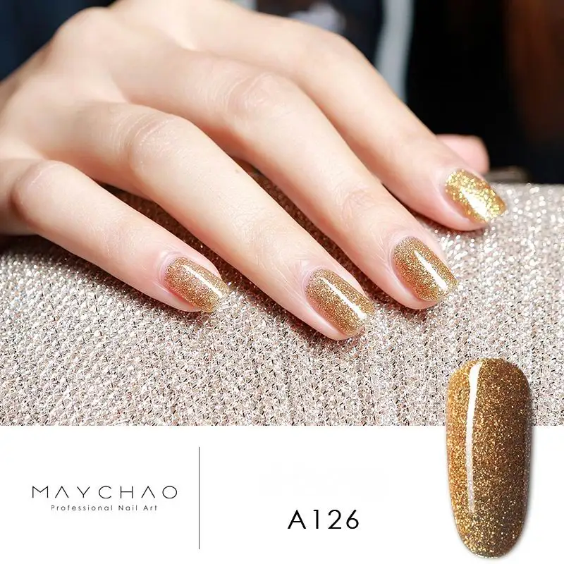 A126 Maychao Гель-лак для ногтей Блестящий лак для ногтей УФ-Led Гель-лак для замачивания верхнее покрытие - Цвет: A126