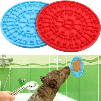

Silicone Dog Bone Sucker Pad For Pets Dog Bathroom Shower Lick Pad Mats Feeder Silicone Pet Bath Products