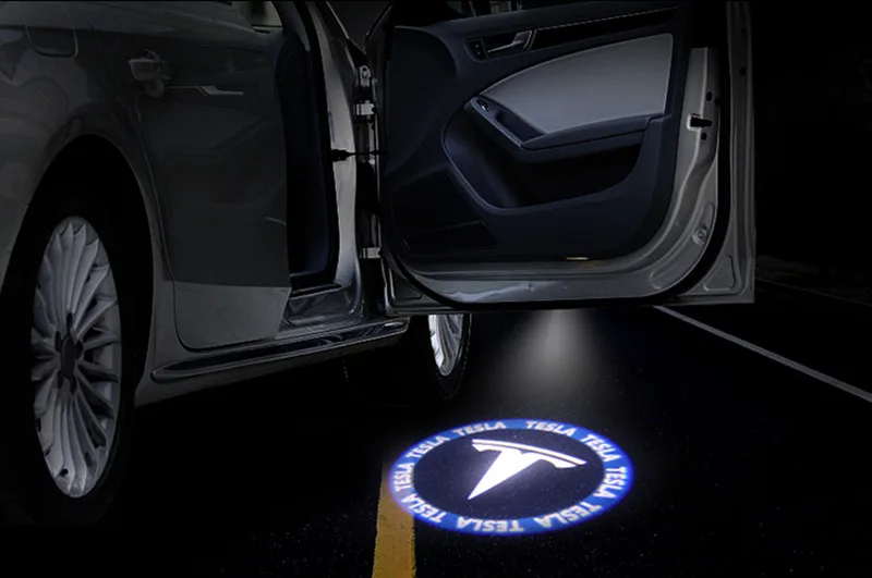 2 шт. для Tesla модель S- Tesla модель X S Y логотип проектор светодиодный декоративный светильник двери автомобиля Добро пожаловать светильник s Shadow светильник - Испускаемый цвет: Зеленый