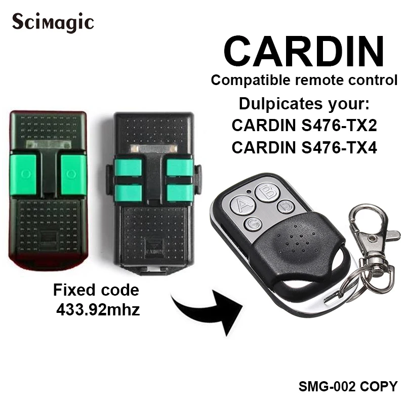 Cardin S449 QZ2 QZ4 Remote Control Rolling Code 433mhz / for CARDIN S476-TX2,S476-TX4 Garage Door Remote Command 