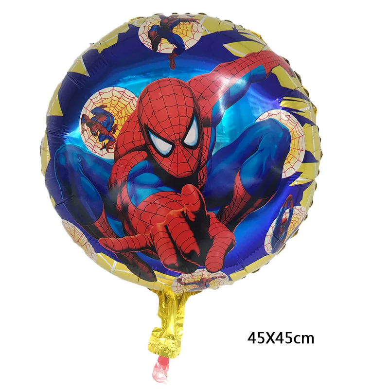 5 шт./лот шары с изображениями Человека-паука горошек воздушный шар в горошек Человек-паук вечерние надувные гелиевые фольгированные шары День рождения декор воздушный шар