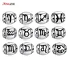 TONGZHE 925 Sterling Silver 12 Constellation Star Zodiac Charms Charms Original Fit Bracelet Beads for Jewelry Making ► Photo 1/6