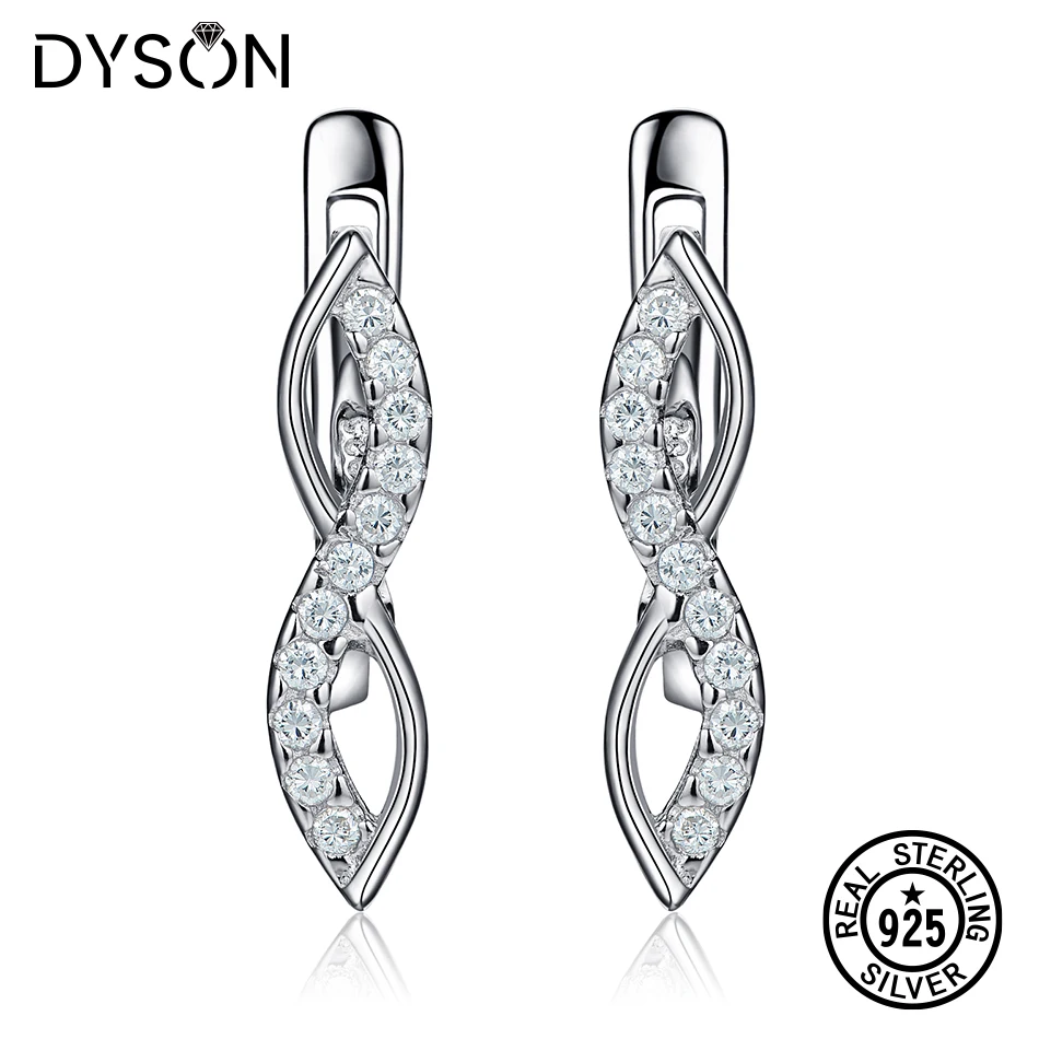 Dyson серьги из стерлингового серебра 925 пробы бесконечность классика символ любви