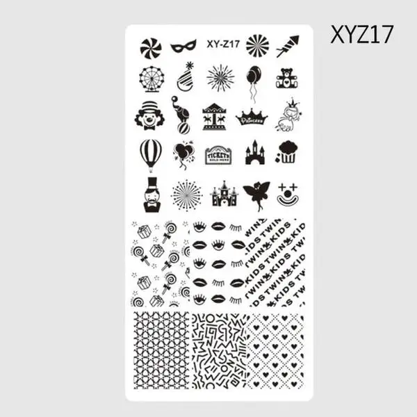 1 шт английские слова художественный штамп с изображением для ногтей штамповочная пластина шаблон для маникюра пластина для ногтей DIY печать ногтей лак для ногтей стальная пластина XY-Z32 - Цвет: XY-Z17