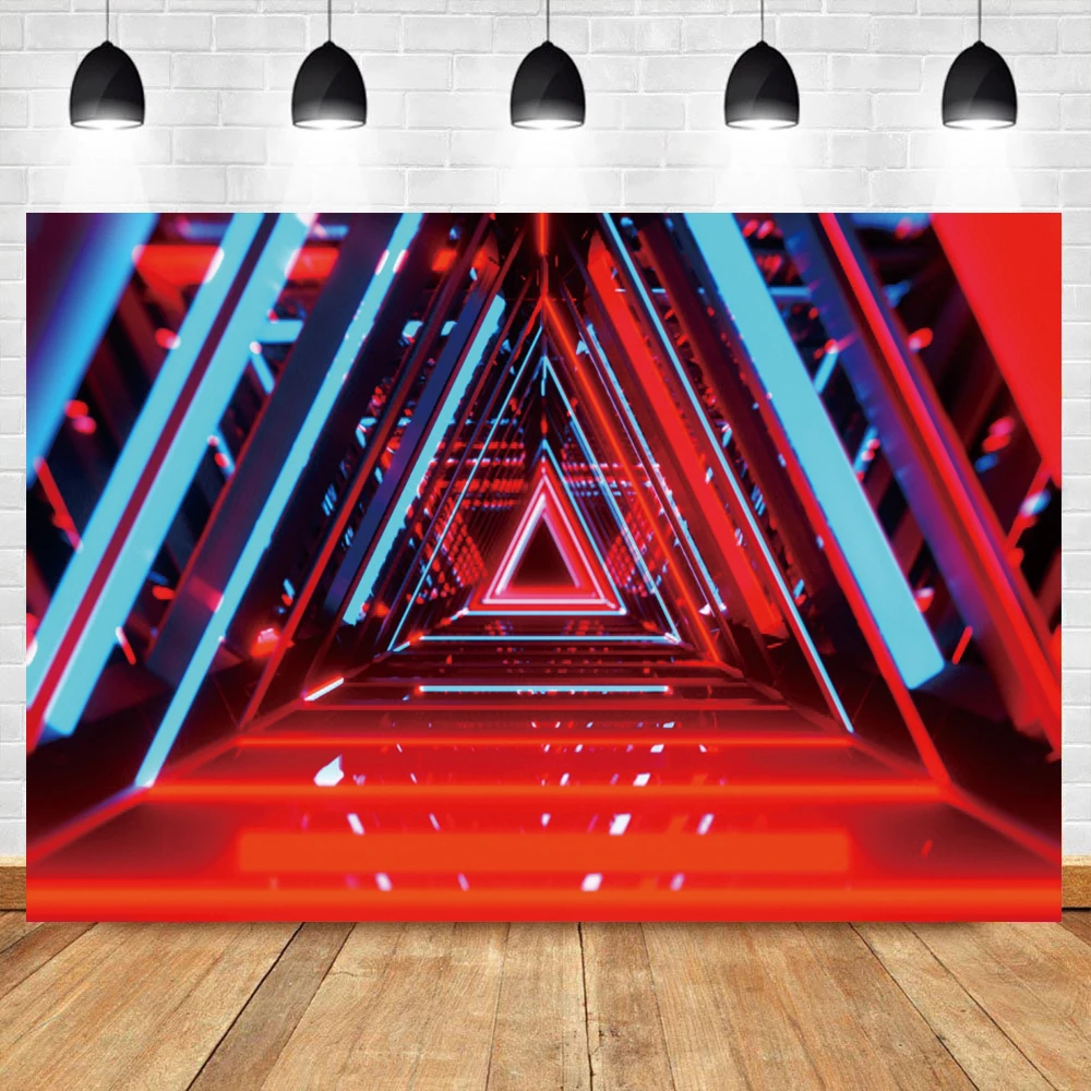 Stage Pyramid Light Triangle Neon Light Unique 3d Baby Child Party Photo Backdrop Photography Background Photo Studio Photocall Background Aliexpress