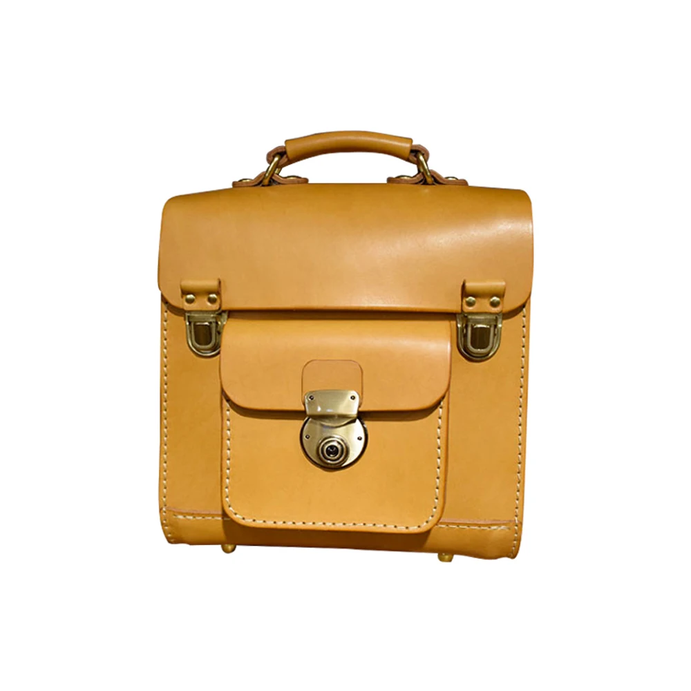 DIY Leather Craft 26x22.5x10cm Women Backpack Kraft Paper Sewing Pattern Hollowed Stencil Template English Version