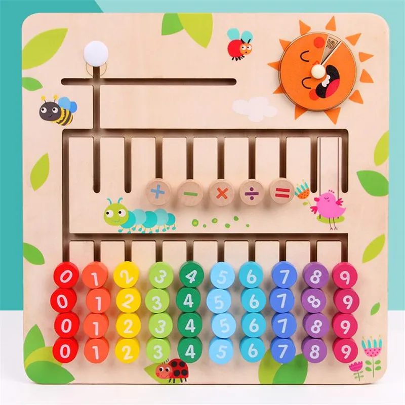 

1 pcs Wooden Math Toys for Children Montessori Materials Learning To Count Numbers Early Mathematics Education for Babies