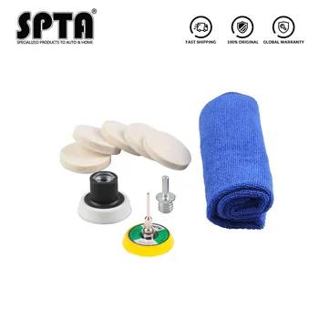 

SPTA 2"(50mm) Felt Polishing Pad,Microfibre Towel with 5/8"-11 Thread Drill Adapter