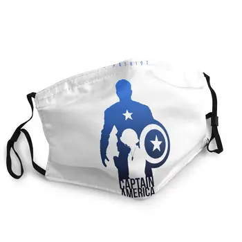 

Captain America Non-Disposable Face Mask Marvel's The Avengers Anti Haze Dust Mask Cold Protection Cover Respirator Muffle