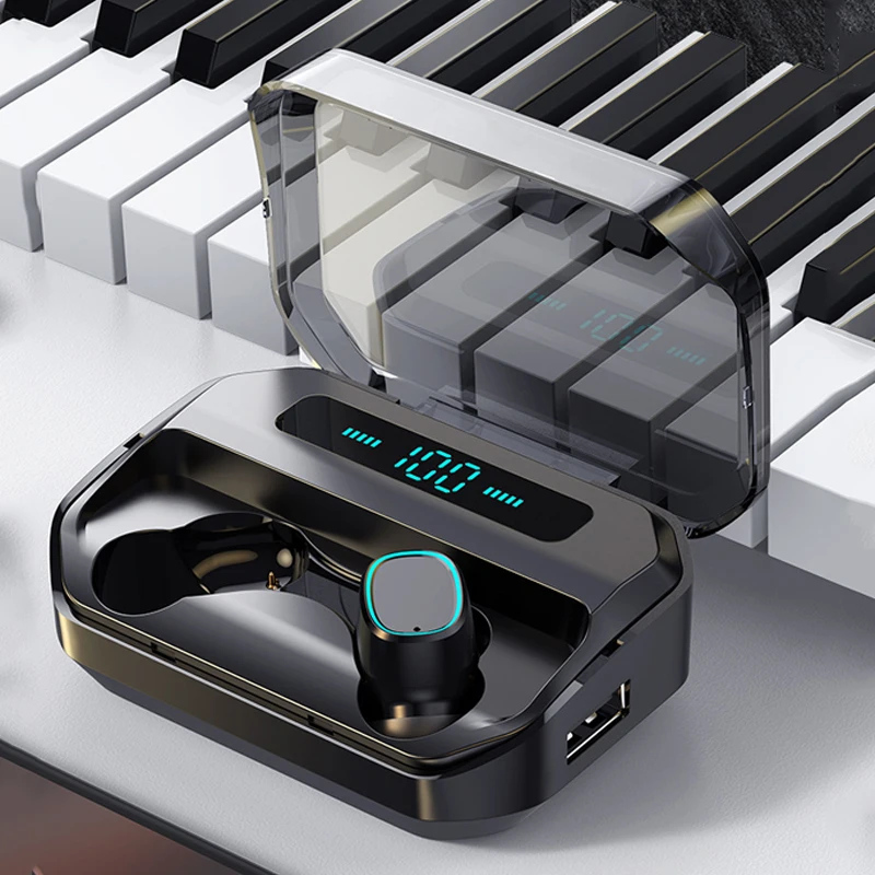 Новинка 2020 беспроводные наушники HIFI стерео светодиодный цифровой дисплей