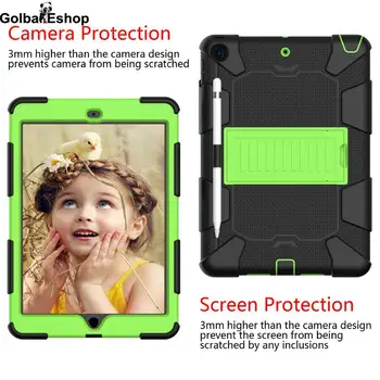 

Safe Kids Armor Case for Apple IPad 10.2 2019 7th Generation A2200 A2198 A2197 Silicone Hard Protection Cover with Gift