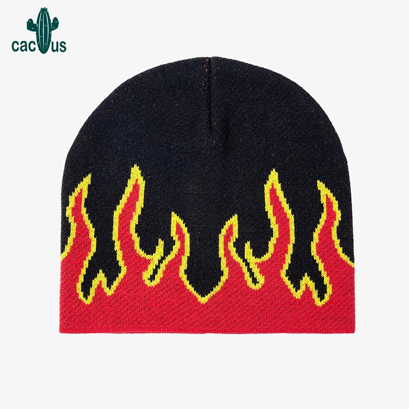 

Winter Hat for Women Woolen Thickened Knit Hats Blaze Beanies Warm Hat Soft Casual Fashion Street Dance Hip-hop Cap Ski Hat