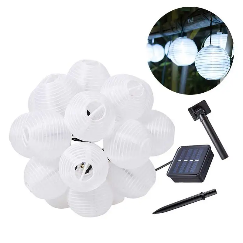 

20/30 pcs LED Solar Lantern Light String Waterproof garden lantern light chain outdoor lighting holiday party decoration light