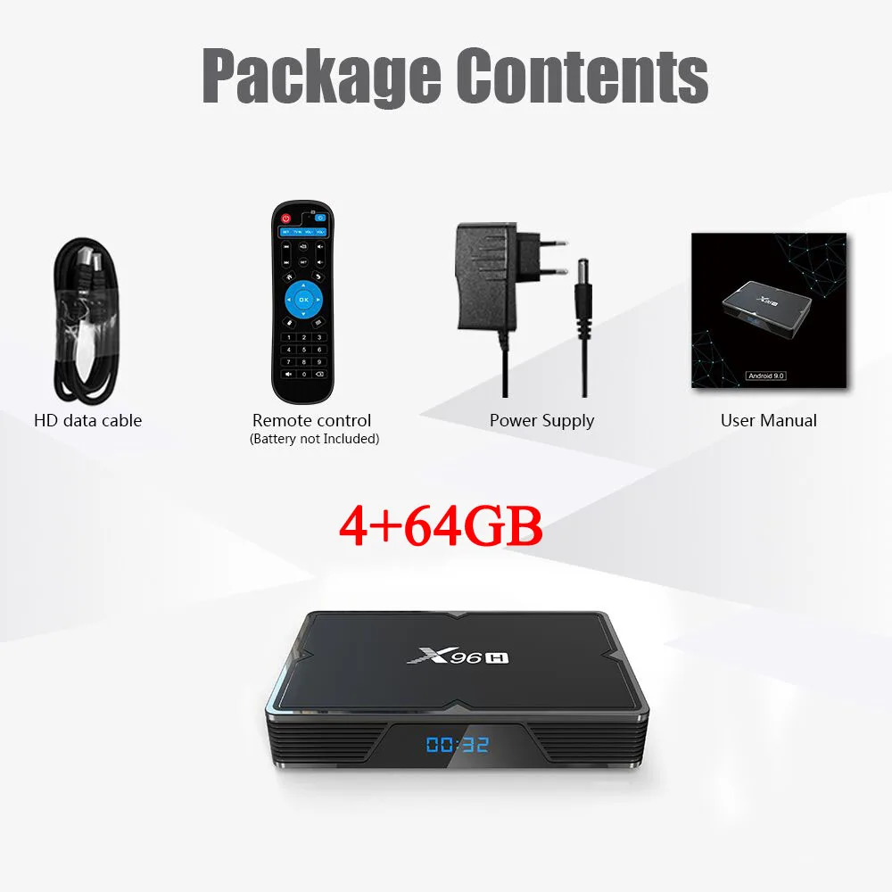 4GB 64GB 5G ONLY X96H Android 9,0 тв приставка Allwinner H603 2,4& 5G WiFi 4 гб ram 32 гб/64 гб rom телеприставка USB3.0 H.265 HRD 6K Android tv медиаплеер - Цвет: 4GB 64GB 5G ONLY