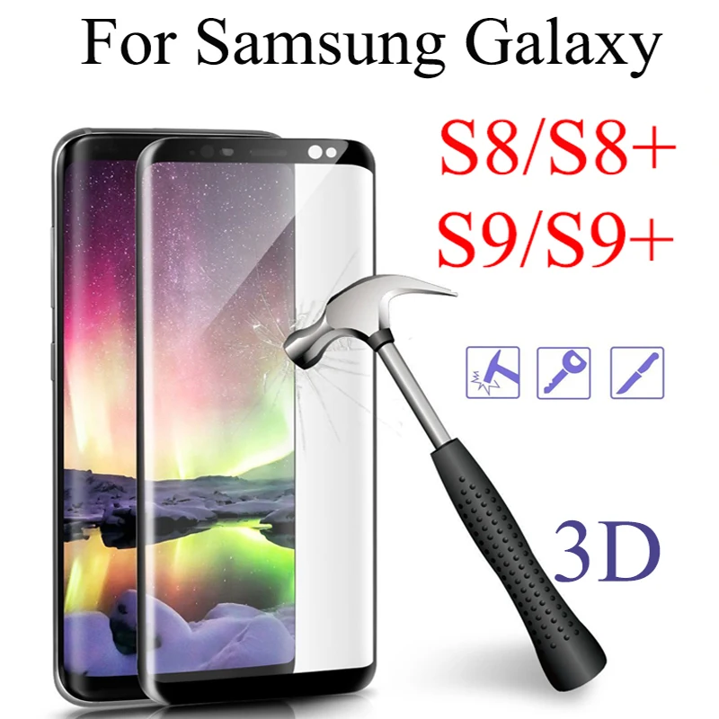 protective glass For Samsung galaxy S9 Plus screen protector s9plus tempered S8 S 8 9 8s 9s s8plus 9splus tremp 3D armor sheet | Мобильные