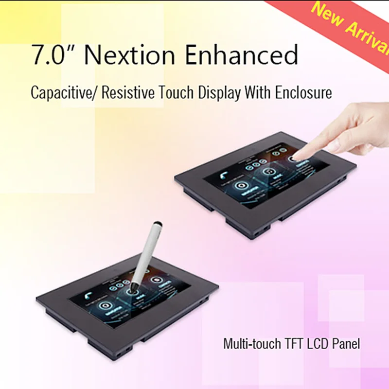 Nextion NX8048K070_011R Улучшенный резистивный экран с внешним корпусом 7 дюймов взаимодействие человека-компьютера HMI английская версия