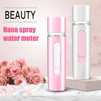 

USB Rechargable Humidifier Air Diffuser Handheld Water Ultrasonic Nano Essential Car Oil Steamed Face With Light For Home