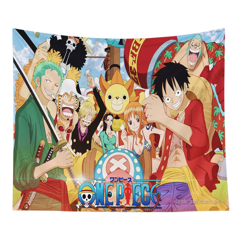 Аниме one piece Луффи Чоппер команда гобелен настенный Декор Ретро принты для домашнего декора Висячие гостиная печать стены гобелен