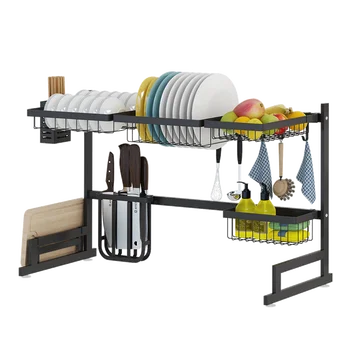 

Black stainless steel kitchen shelf sink sink rack drain rack dish rack kitchenware shelf