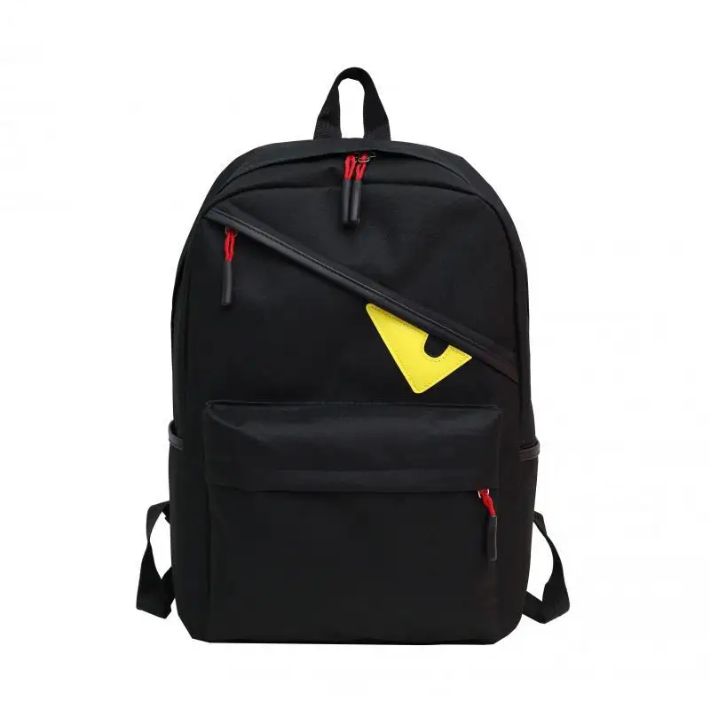 Для женщин Холст сумки из натуральной кожи стиль Творческий глаза; косая застежка на молнии; рюкзак для пар Повседневное рюкзак большой Ёмкость школьная сумка