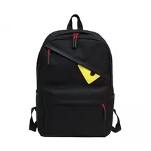 Для женщин Холст сумки из натуральной кожи стиль Творческий глаза; косая застежка на молнии; рюкзак для пар Повседневное рюкзак большой Ёмкость школьная сумка