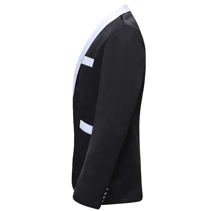 Nueva marea hombres moda impresin Блейзер diseo MS tamao cadera caliente casual masculino Delgado Fit chaqueta cantante traje