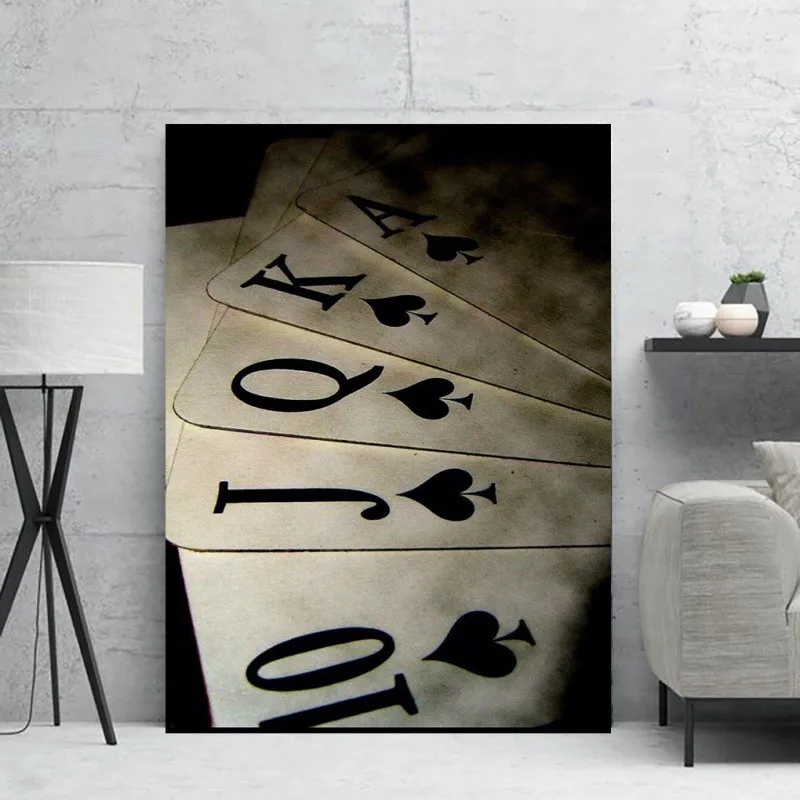 

Wall Art Poster Canvas Painting Tableau Mural Poker Canvas Prints Poster Decorative Nordic Style Pictures For