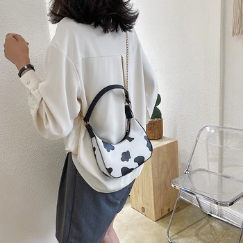 

Delicate Cow Dots Women Shoulder Handbags Classic Texture Creative Chic Ladies Hobos Totes Female Messenger Bags Purse