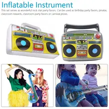1 шт. необычный инструмент надувные игрушки Гитара микрофон радио надувная клавиатура барабан для детей Карнавальные вечерние украшения пляжа