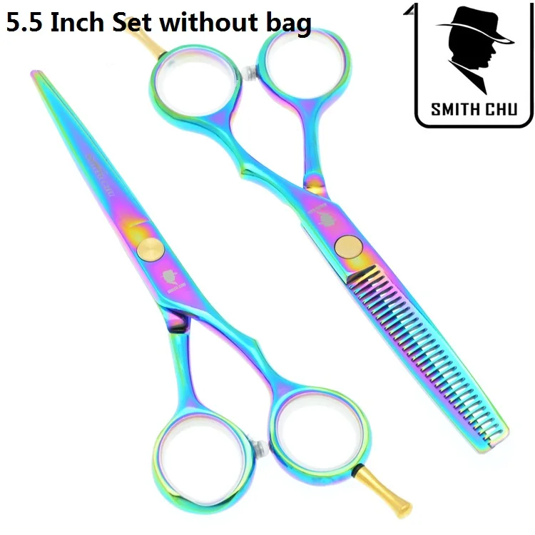 LZS0048 55 no bag 5," Smith Chu Профессиональные Парикмахерские ножницы Япония 440c ножницы для стрижки волос и филировочные ножницы парикмахерские инструменты LZS0048 - Цвет: LZS0048 55 no bag