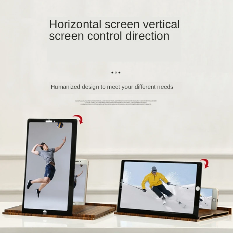 12 Inch Drawing Wood Grain Mobile Phone Screen Magnifying Glass 3X 4X HD Eye Protection Video Stand Office 3d Magnifying Glass