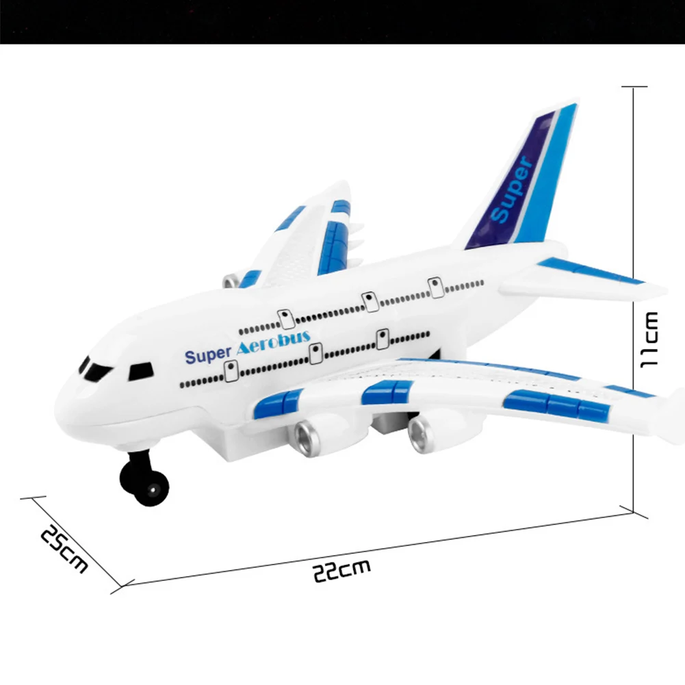 Airbus A380 модель самолета Электрический светильник со вспышкой звуковая игрушка модель самолета универсальная игрушка для детей