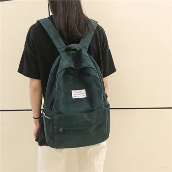 

Women Backpack Shoulder-Bag Multi-Function Street-Trend Female Black Girls Casual Soft