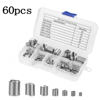 

Metric Wire Thread Insert Replacement 60pcs Repair Accessories Helicoil