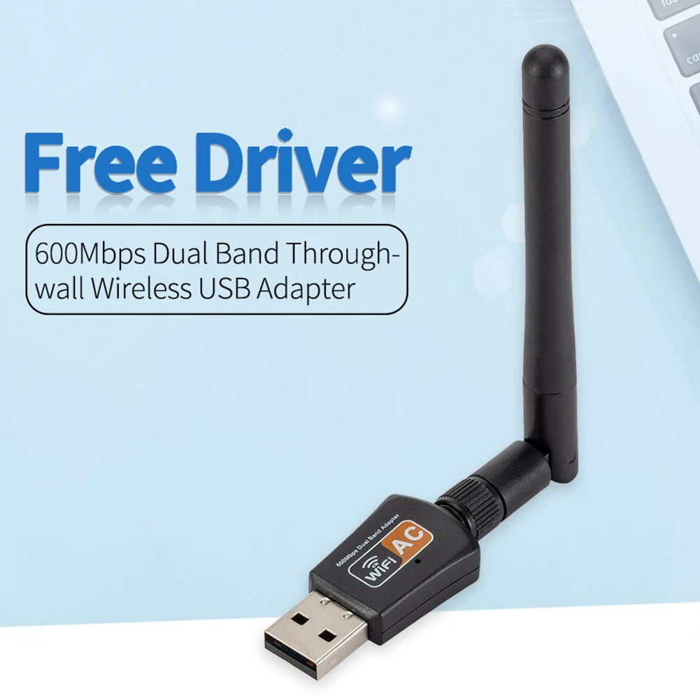 Портативный 2 4/Wi Fi 5 ГГц USB Сетевая карта Wi приемник 600 Мбит/с 11AC Dual Band Беспроводной