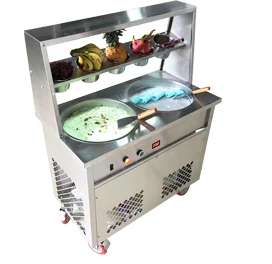 110v 220v Thailand Fried Ice Cream Machine Snack Machine Ice Cream Cold Plate Single Big Pan Fried ice cream roll machine