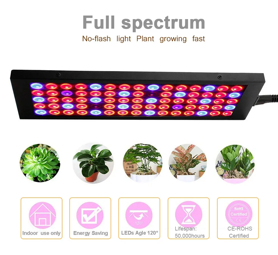 

15W Full Spectrum LED Grow Panel Light Lamp AC110V 220V Indoor Plant Light 1500lm For Succulent Plants Flowers Cultivation Light