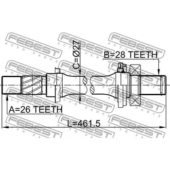 

Axle MAZDA 3 03-08 right. FEBEST 0512-m316at