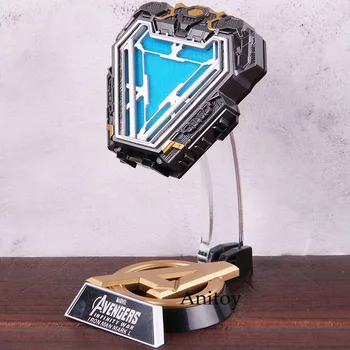 

Iron Man Mark 50 Arc Reactor Database with LED Iron Man Action Figure PVC Collectible Model Toy