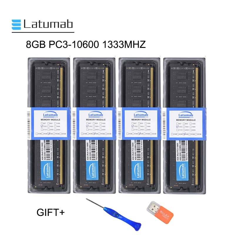 Latumab 8 Гб 16 Гб DDR3 1333 МГц PC3 10600 настольная Память DIMM Память RAM 240 шпильки 1,5 в Настольный ПК модуль памяти ram