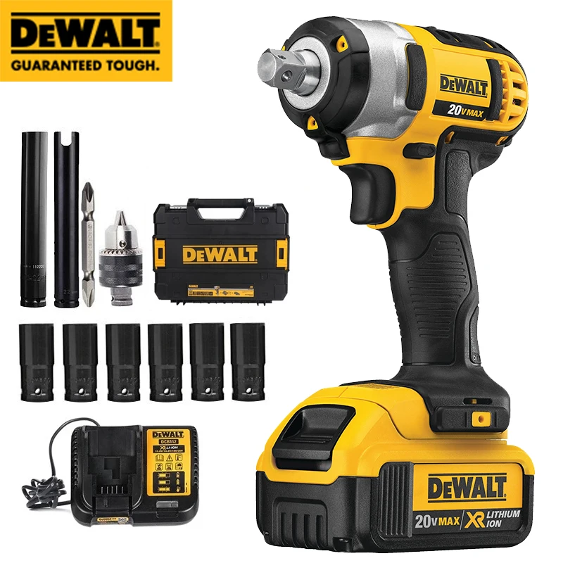 DEWALT 18V Cordless Impact Wrench Lithium Battery Rechargeable Electric Wrench DCF880 203N.m Impact Wrench Dewalt Tool