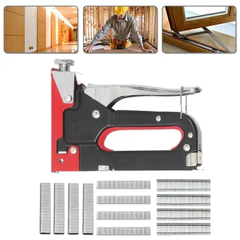 

3 IN 1 Heavy Duty Staple Gun for DIY Home Decoration Furniture Upholstery Stapler Manual Nail Gun with 600 Staples Nailer