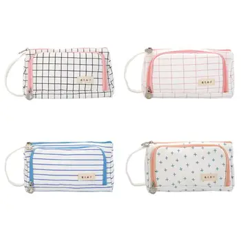 

Simple Candy Color Pencil Case Stationery Pouch Large Capacity Cosmetic Bag
