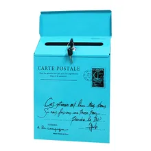 Ретро металлический железный замок водонепроницаемый ящик для писем Ретро настенный почтовый ящик для газет домашний балкон ga LAD-распродажа